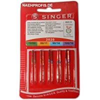 Singer 2020B10AS823 Tejidos en Algodón-Blister 10 Agujas. Surtido 2 de 70-2 de 80-4 de 90-2 de 100- multicolor
